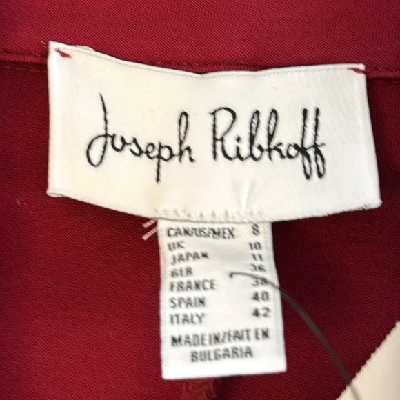 Joseph Ribkoff Classic Cocoon Coat Style 153302 Burgundy Size 8 - Picture 5 of 7